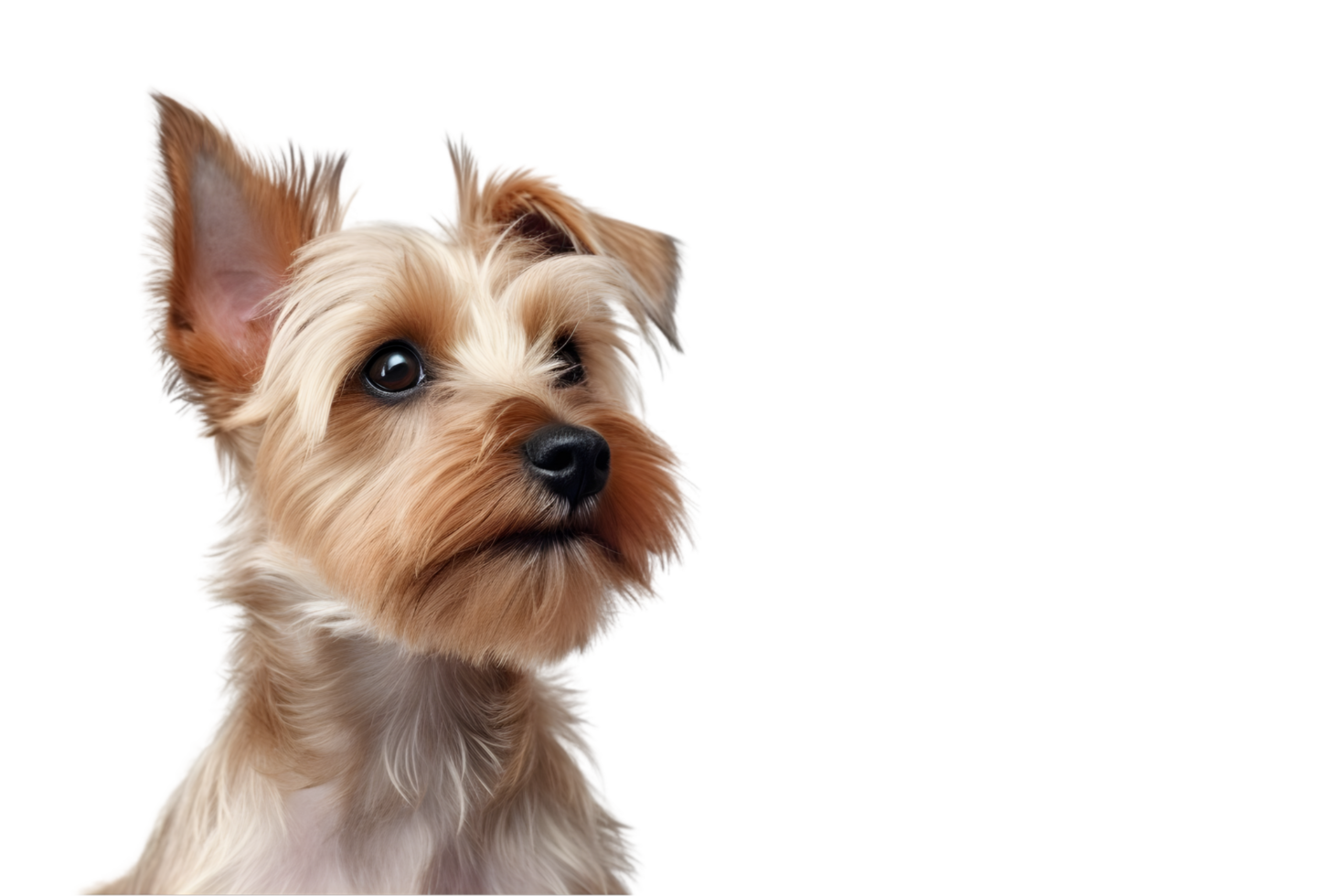 ai generado Yorkshire terrier perrito en transparente antecedentes png archivo