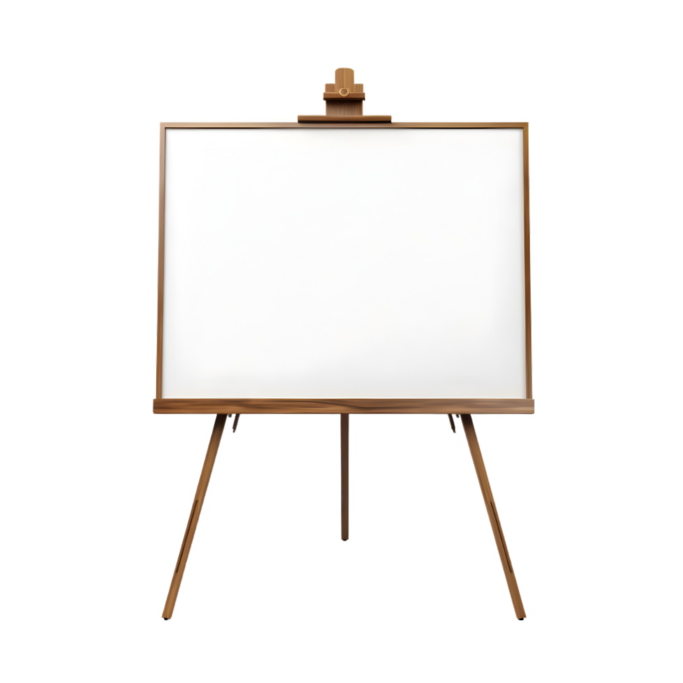 AI generated white blank school board on png background