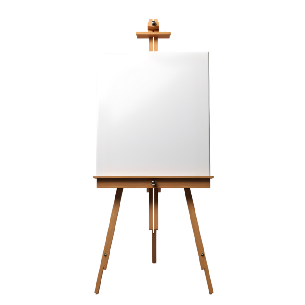 AI generated white blank school board on png background
