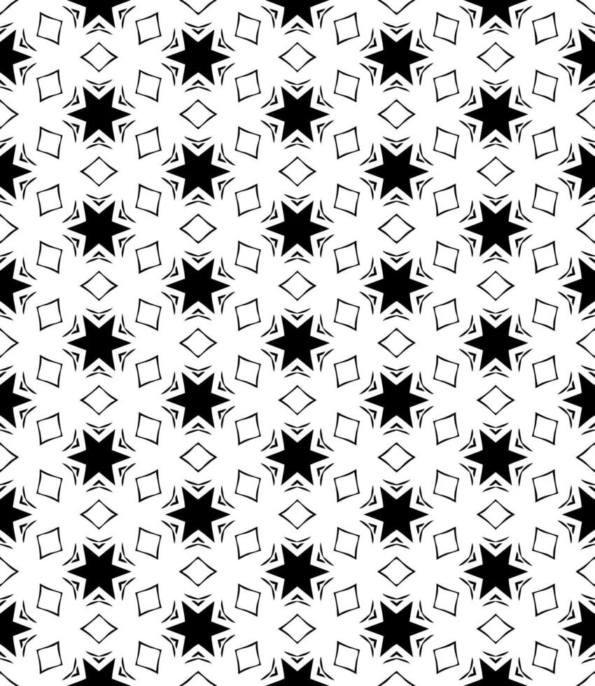 Black and white seamless abstract pattern. Background and backdrop. Grayscale ornamental design. vector