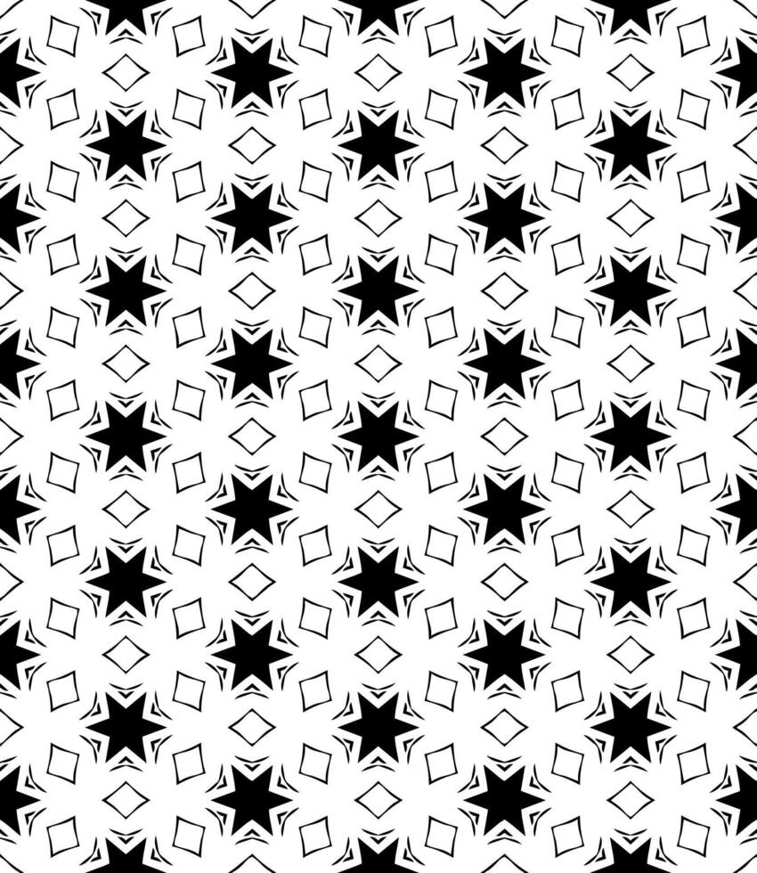 Black and white seamless abstract pattern. Background and backdrop. Grayscale ornamental design. vector