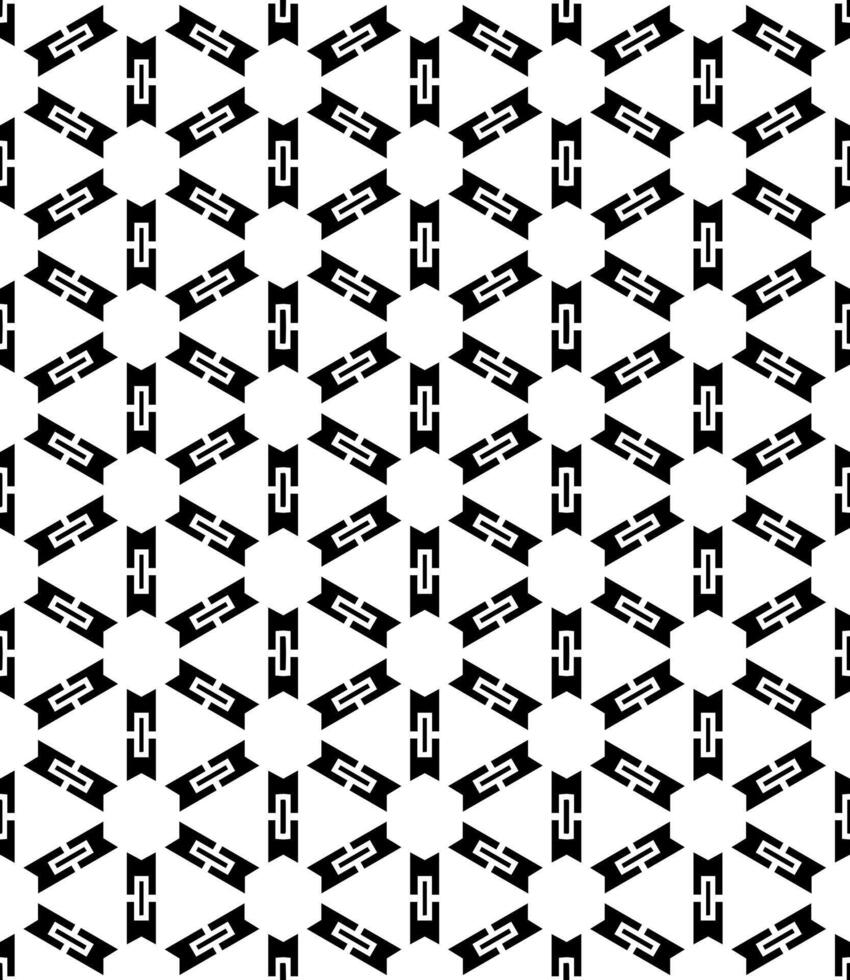 Black and white seamless abstract pattern. Background and backdrop. Grayscale ornamental design. vector