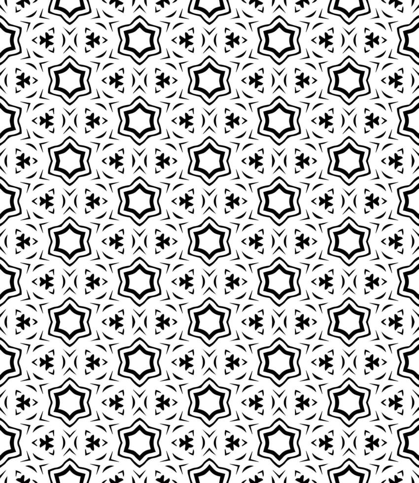 Black and white seamless abstract pattern. Background and backdrop. Grayscale ornamental design. vector