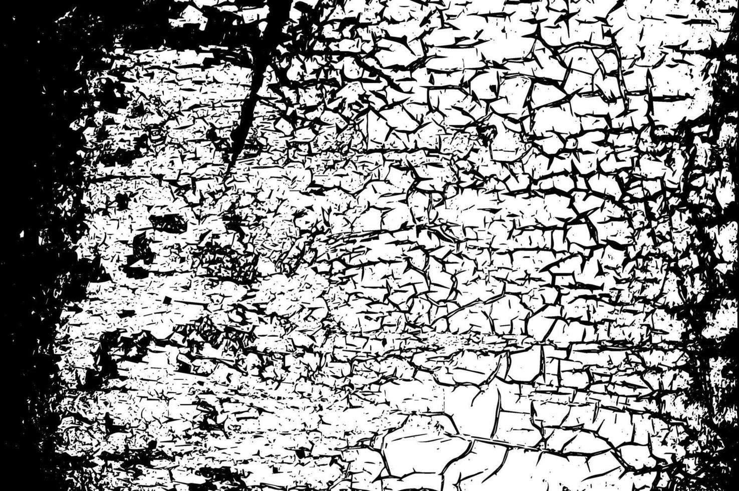 Rustic cracked vector texture with many cracks and scratches. Abstract background. Broken and damaged surface.