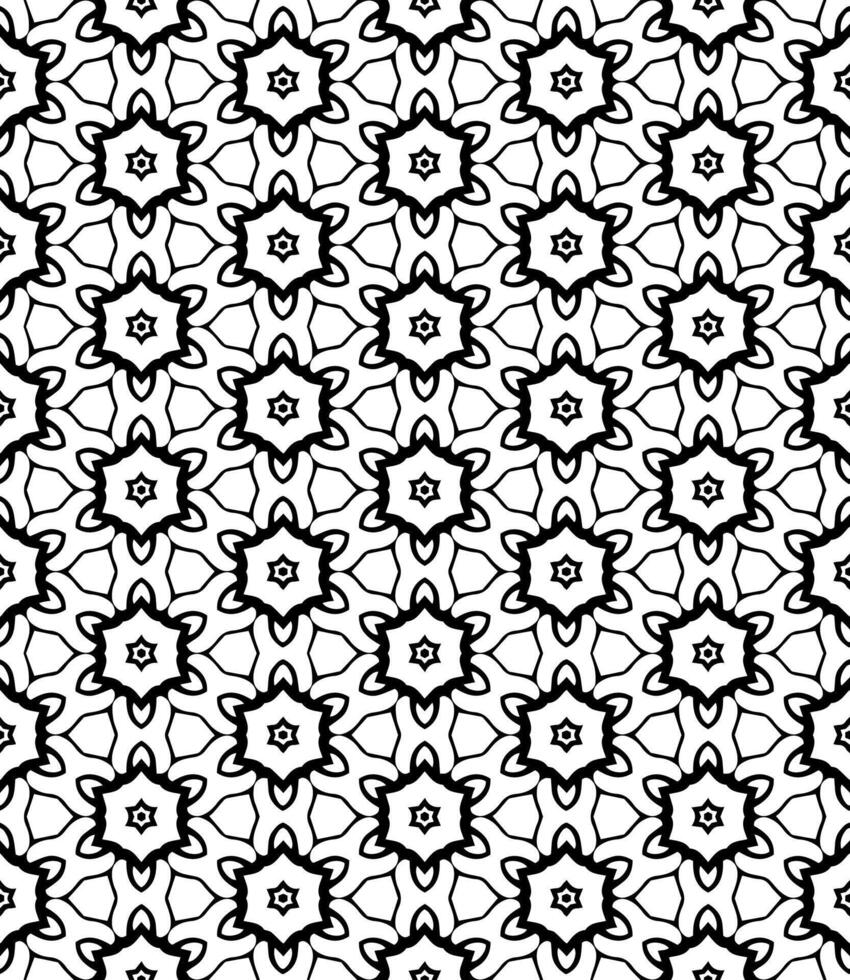 Black and white seamless abstract pattern. Background and backdrop. Grayscale ornamental design. vector