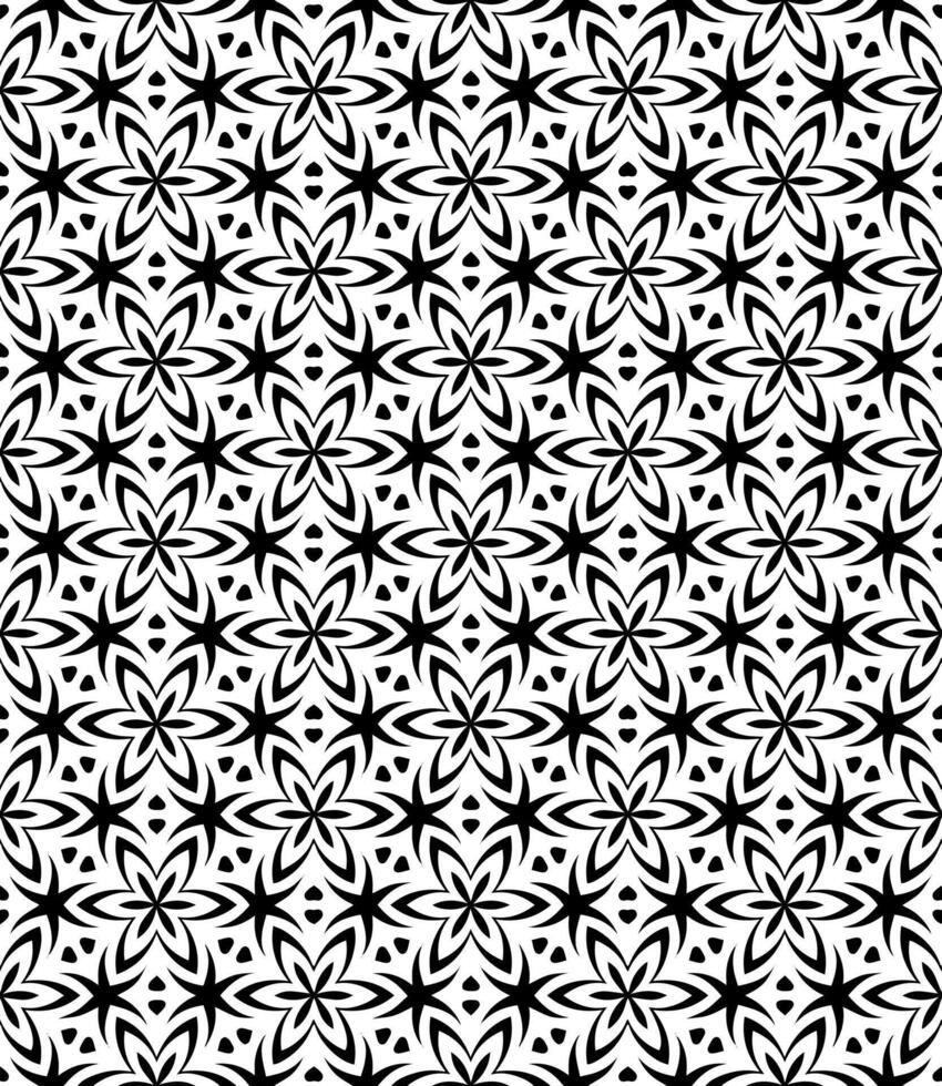 Black and white seamless abstract pattern. Background and backdrop. Grayscale ornamental design. vector