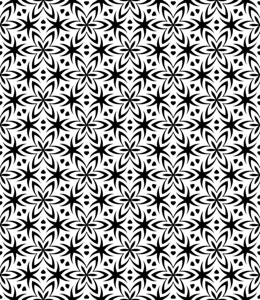 Black and white seamless abstract pattern. Background and backdrop. Grayscale ornamental design. vector