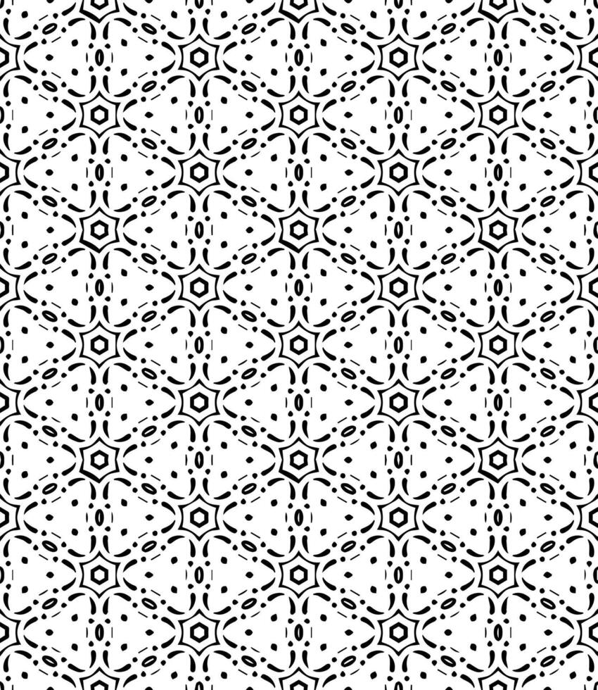 Black and white seamless abstract pattern. Background and backdrop. Grayscale ornamental design. vector