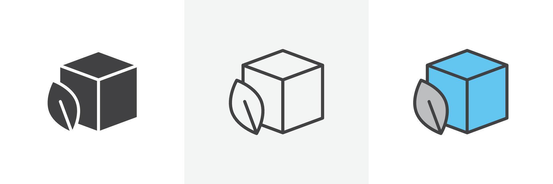 Eco packaging icon vector