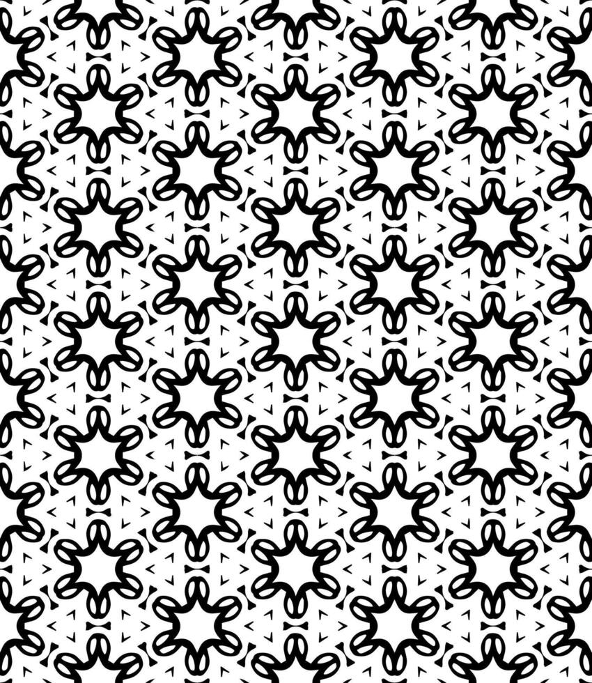 patrón abstracto sin costuras en blanco y negro. fondo y telón de fondo. diseño ornamental en escala de grises. vector