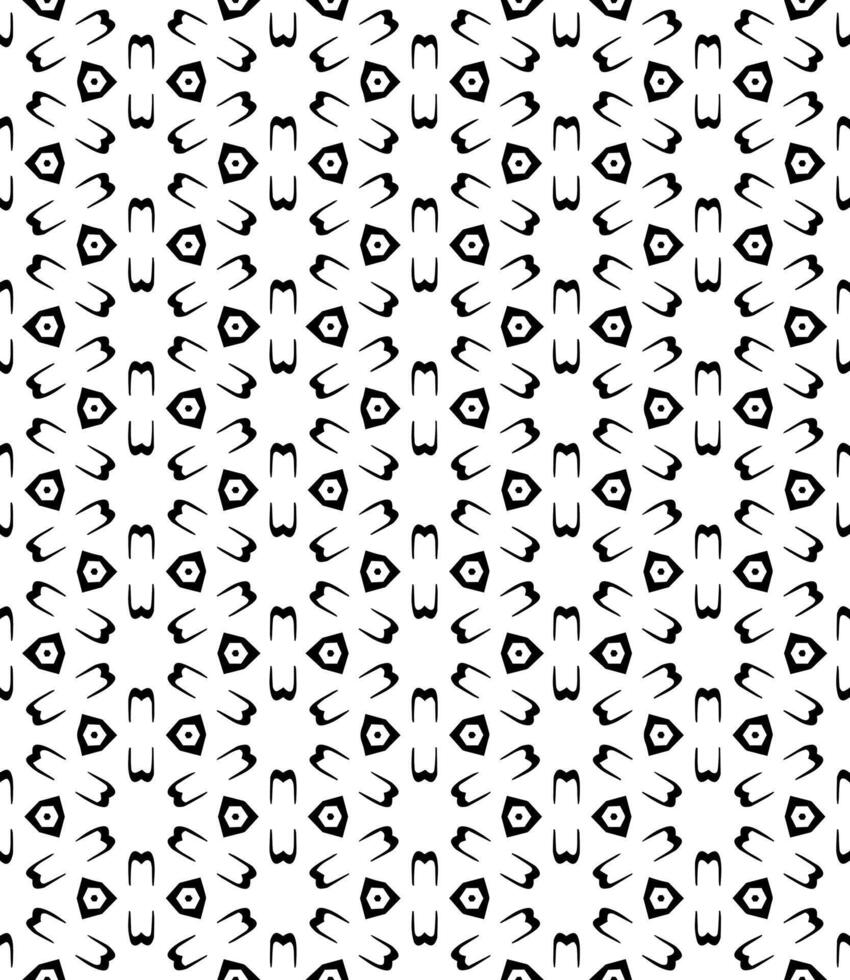 Black and white seamless abstract pattern. Background and backdrop. Grayscale ornamental design. vector