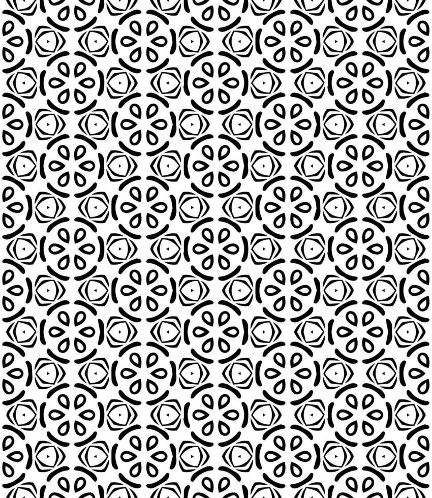 Black and white seamless abstract pattern. Background and backdrop. Grayscale ornamental design. vector