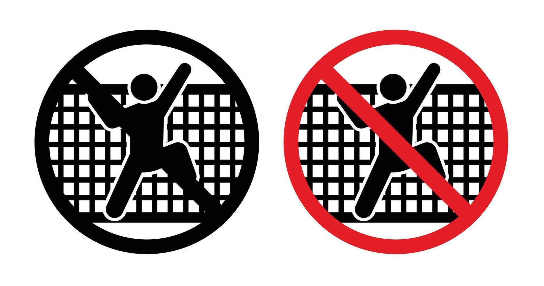 Do not climb sign vector