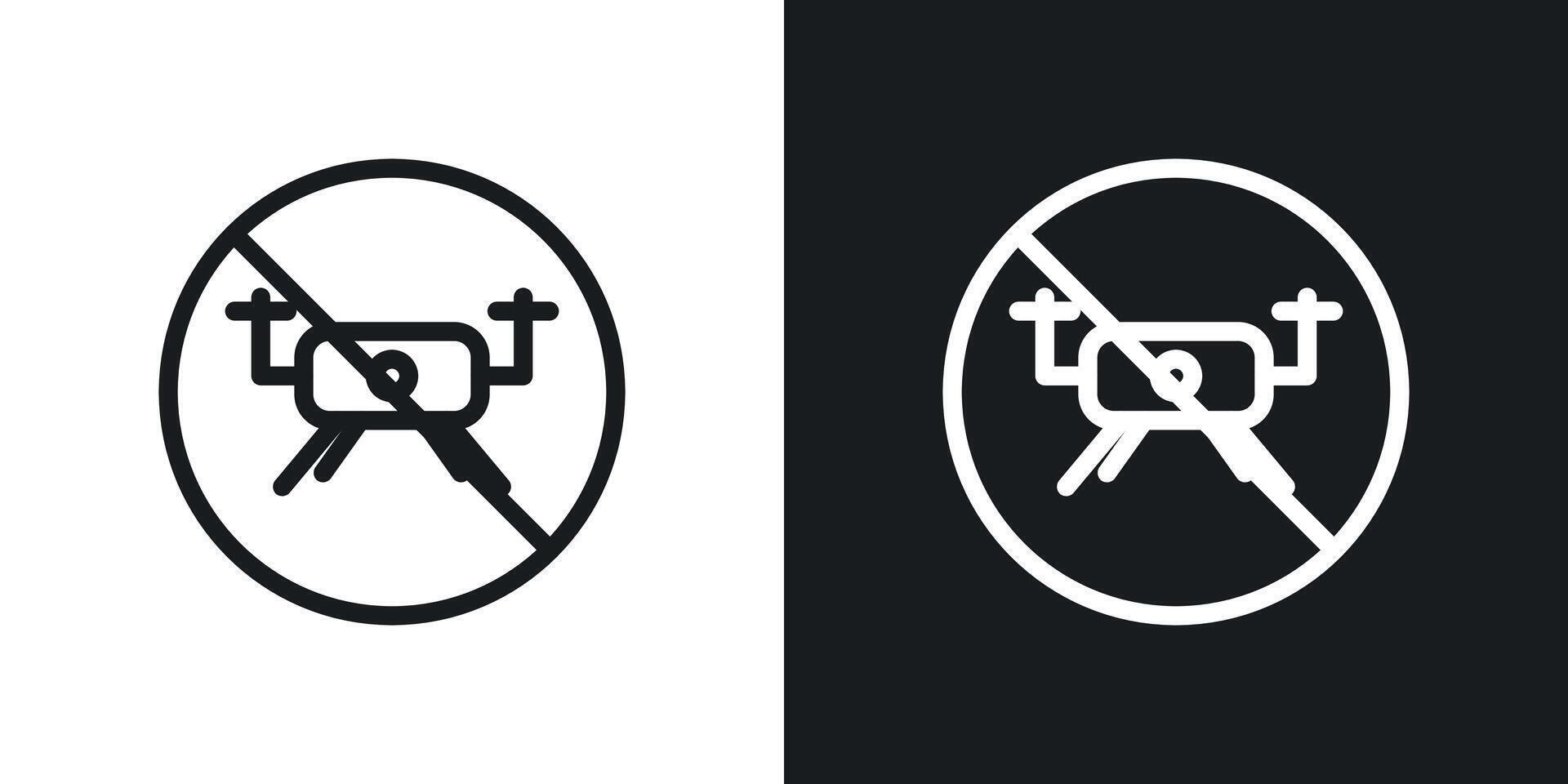 No fly drones sign vector