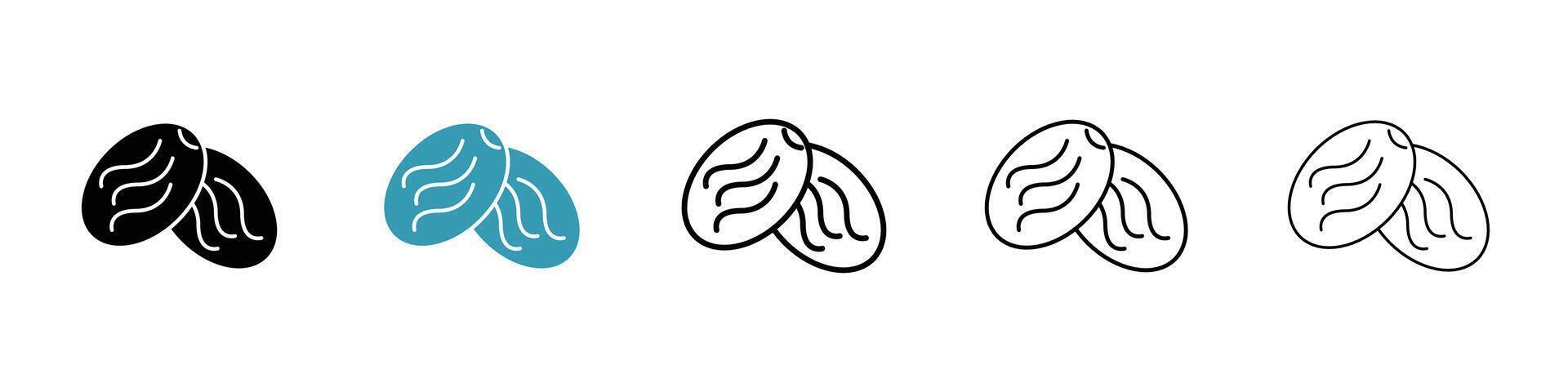 Dry fruit icon vector