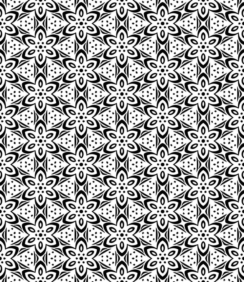 patrón abstracto sin costuras en blanco y negro. fondo y telón de fondo. diseño ornamental en escala de grises. vector