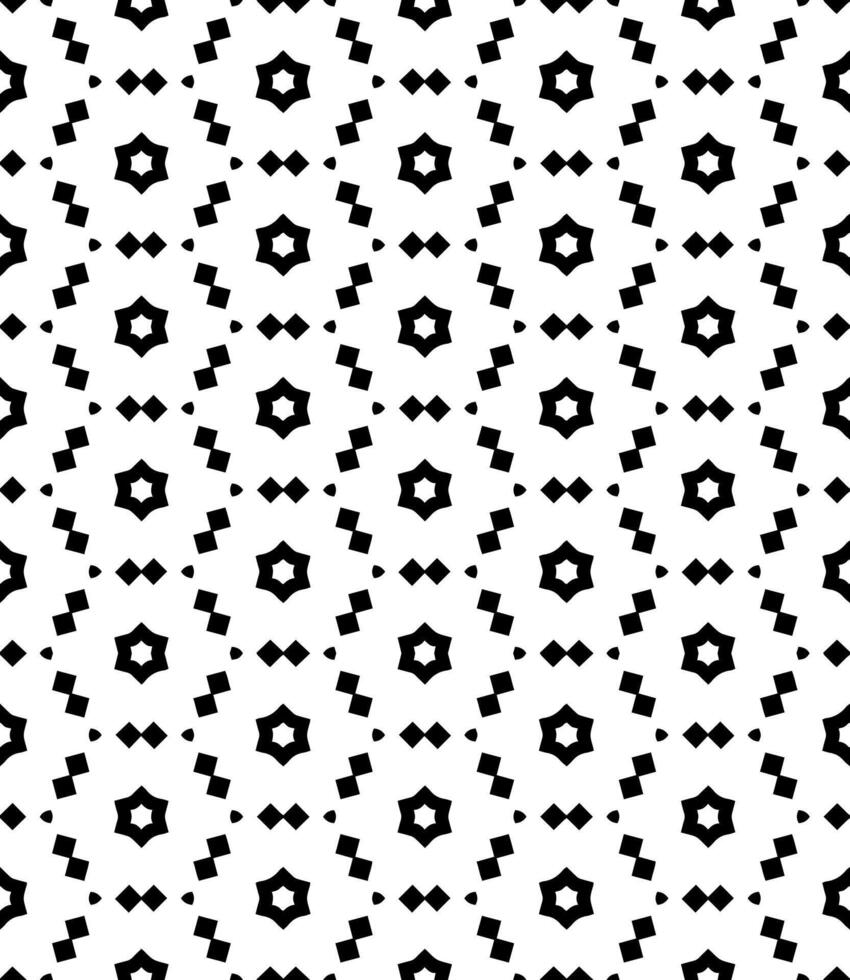 Black and white seamless abstract pattern. Background and backdrop. Grayscale ornamental design. vector