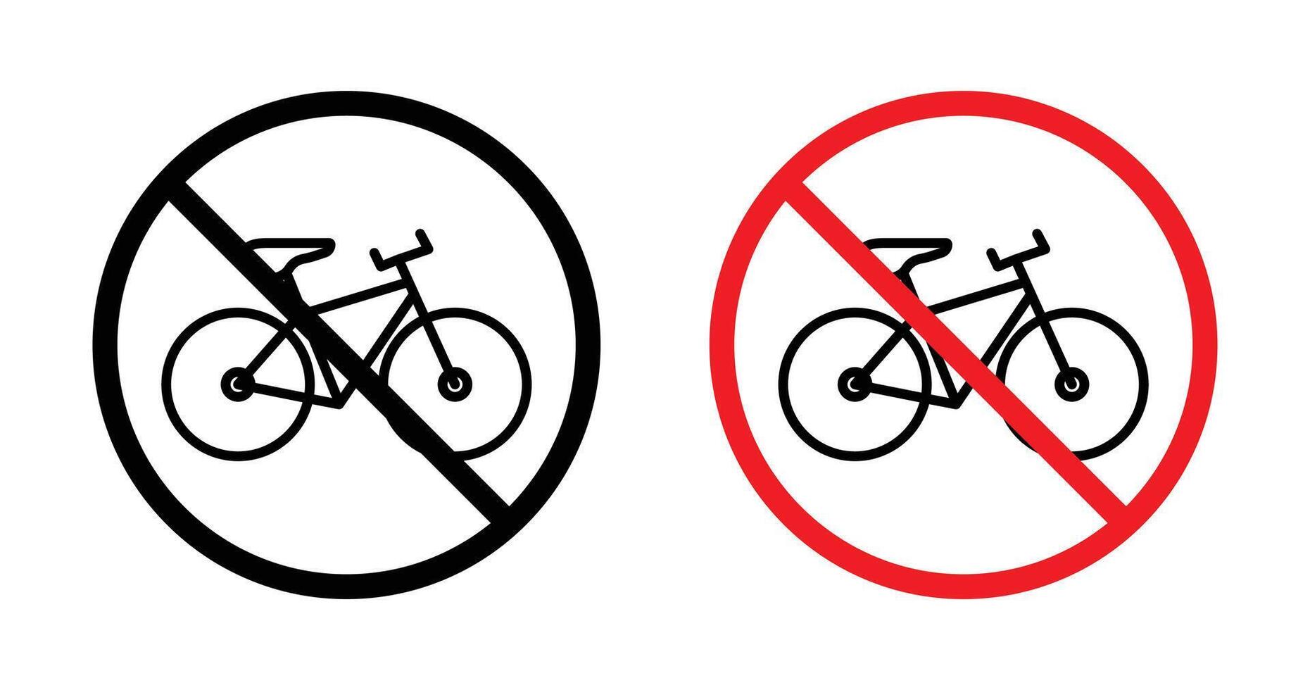 no hay señal de bicicleta vector