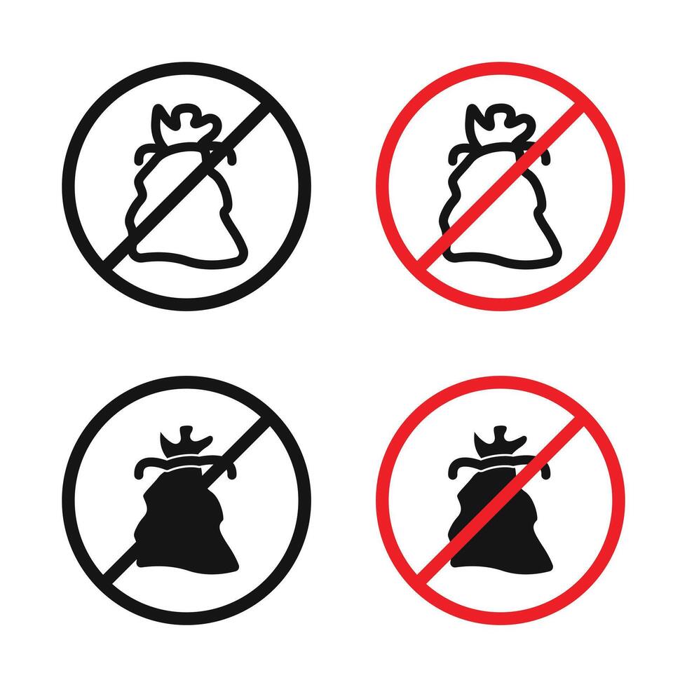 No garbage sign vector