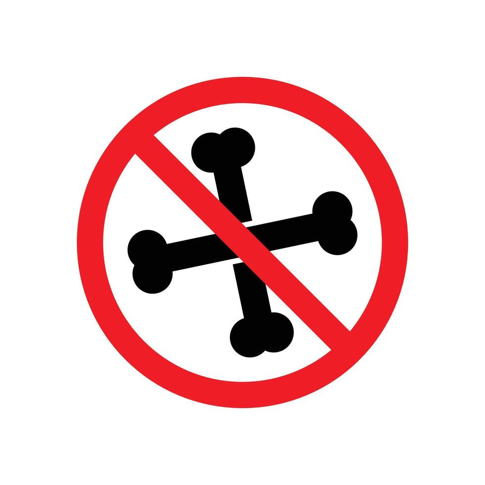 No bones sign vector