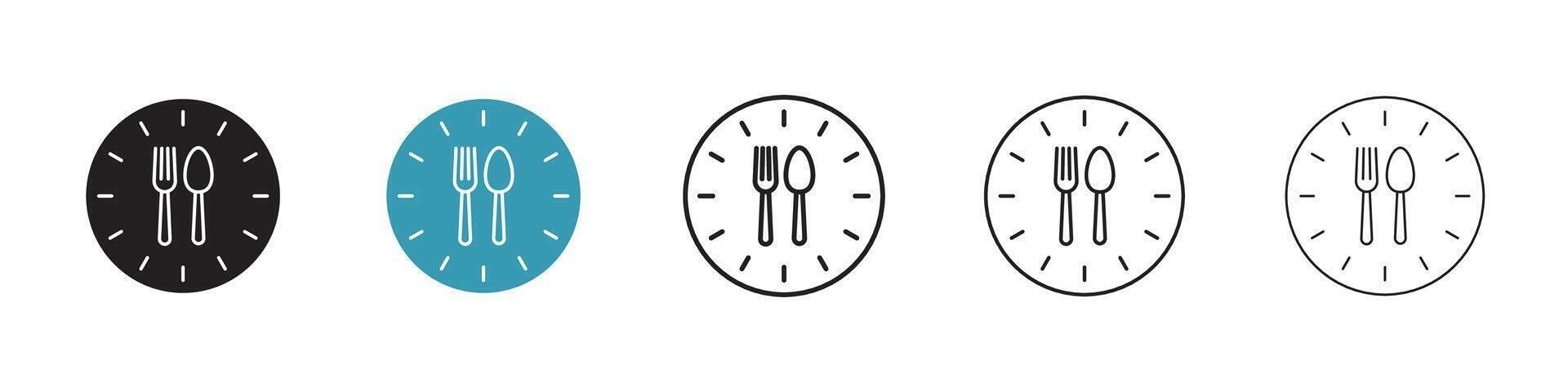 Lunch time icon vector