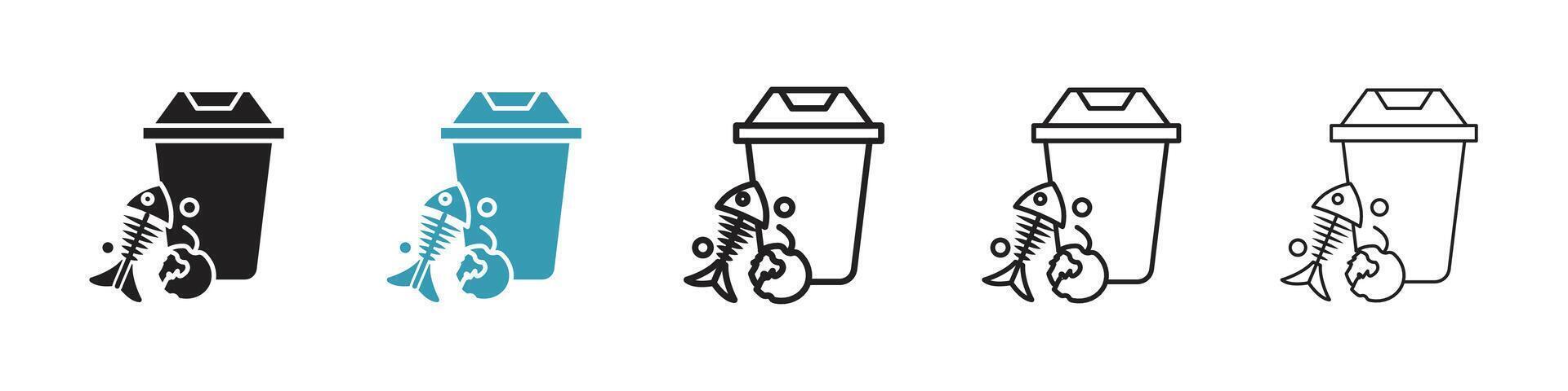 Food waste icon vector