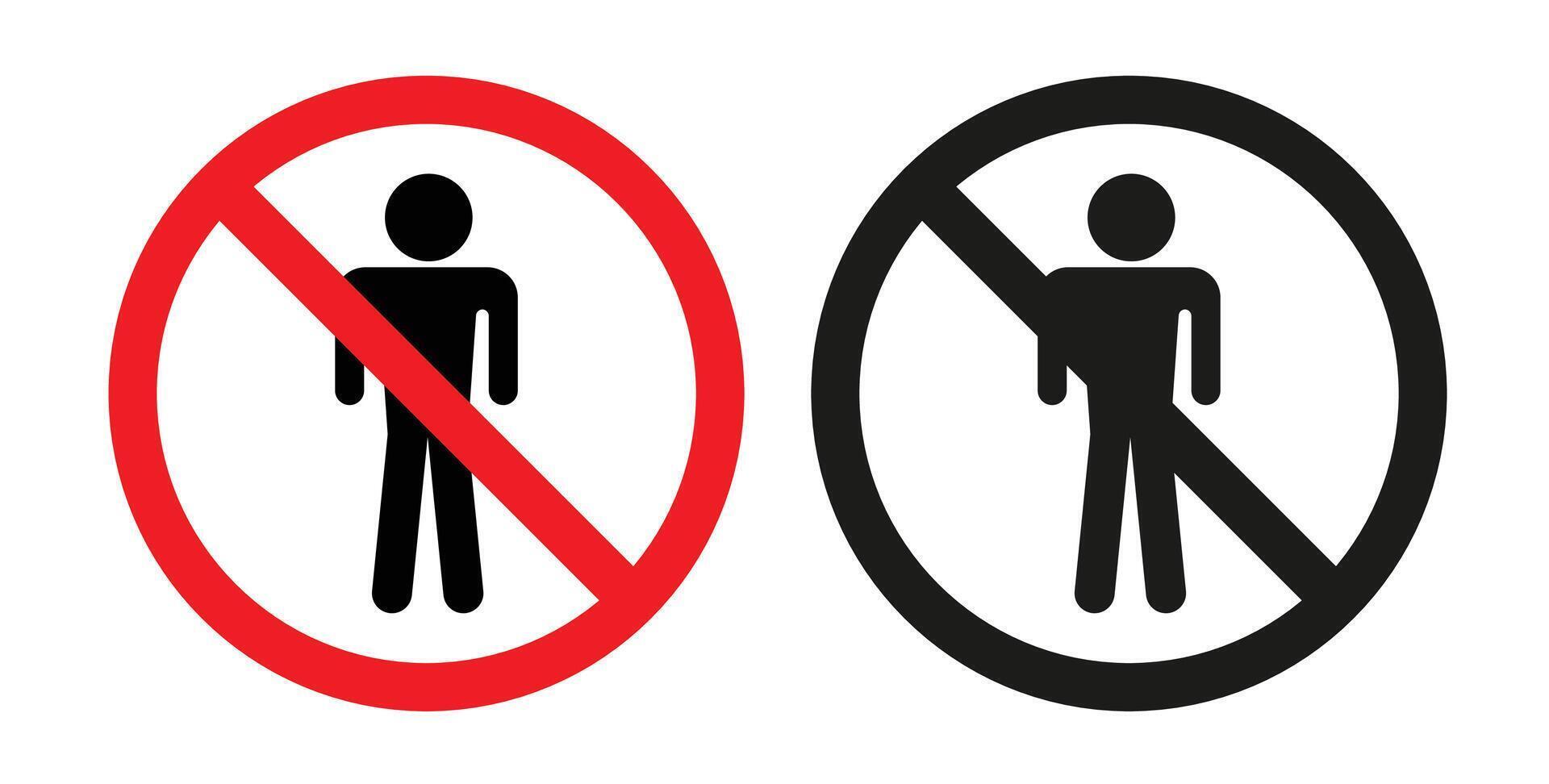 No man sign vector