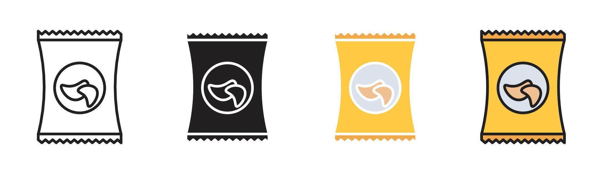 Potato chips icon vector