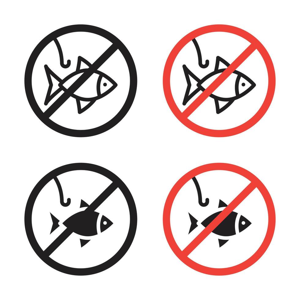 No fishing icon vector