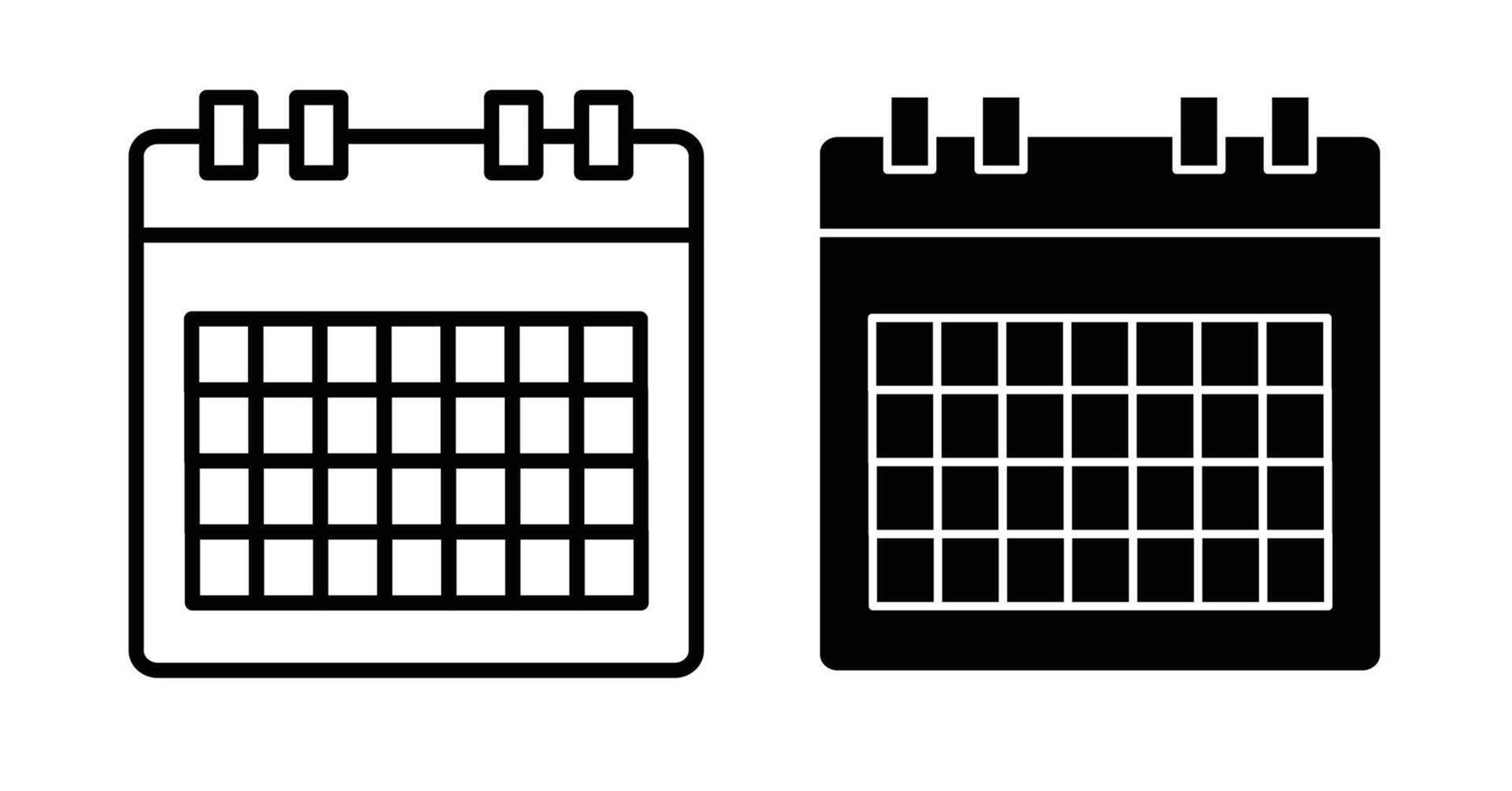 Table calendar icon vector