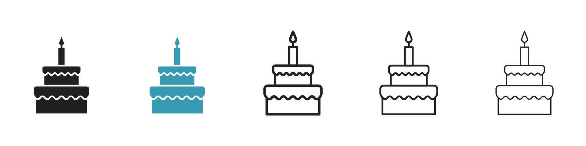 Birthday cake icon vector