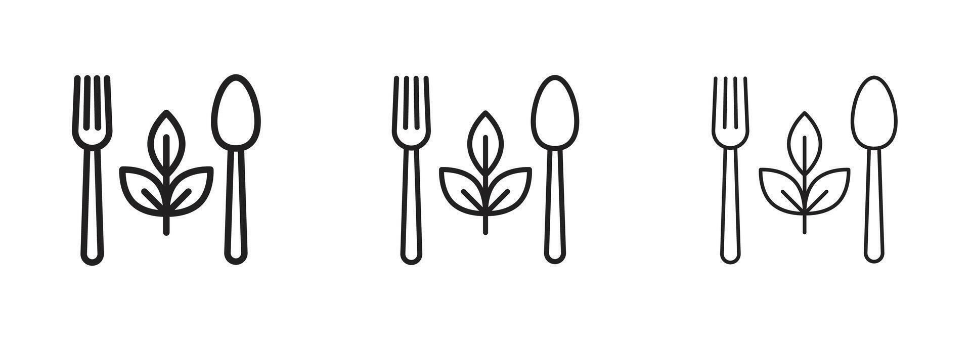 sano comida icono vector