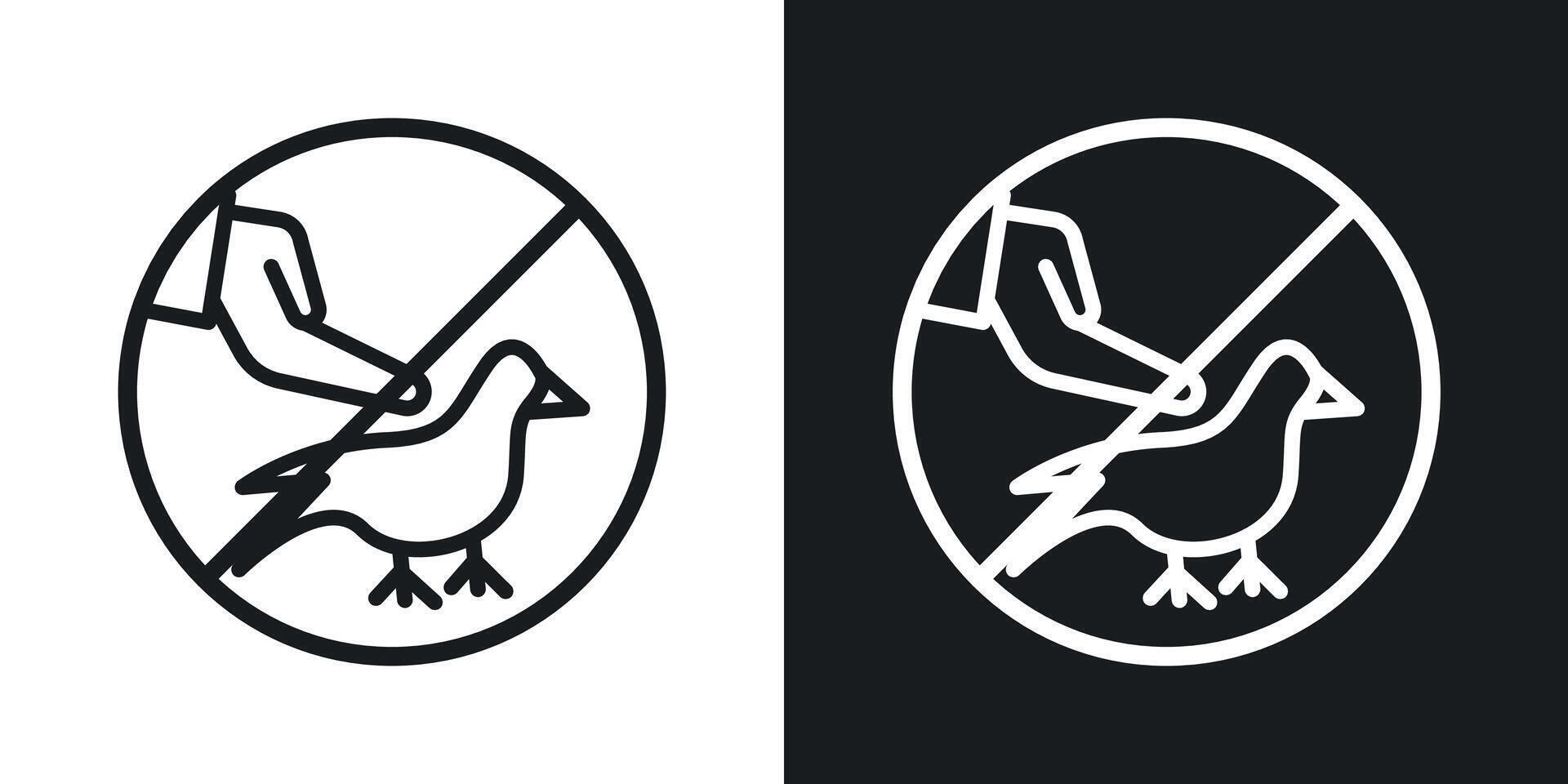 Do not feed birds sign vector