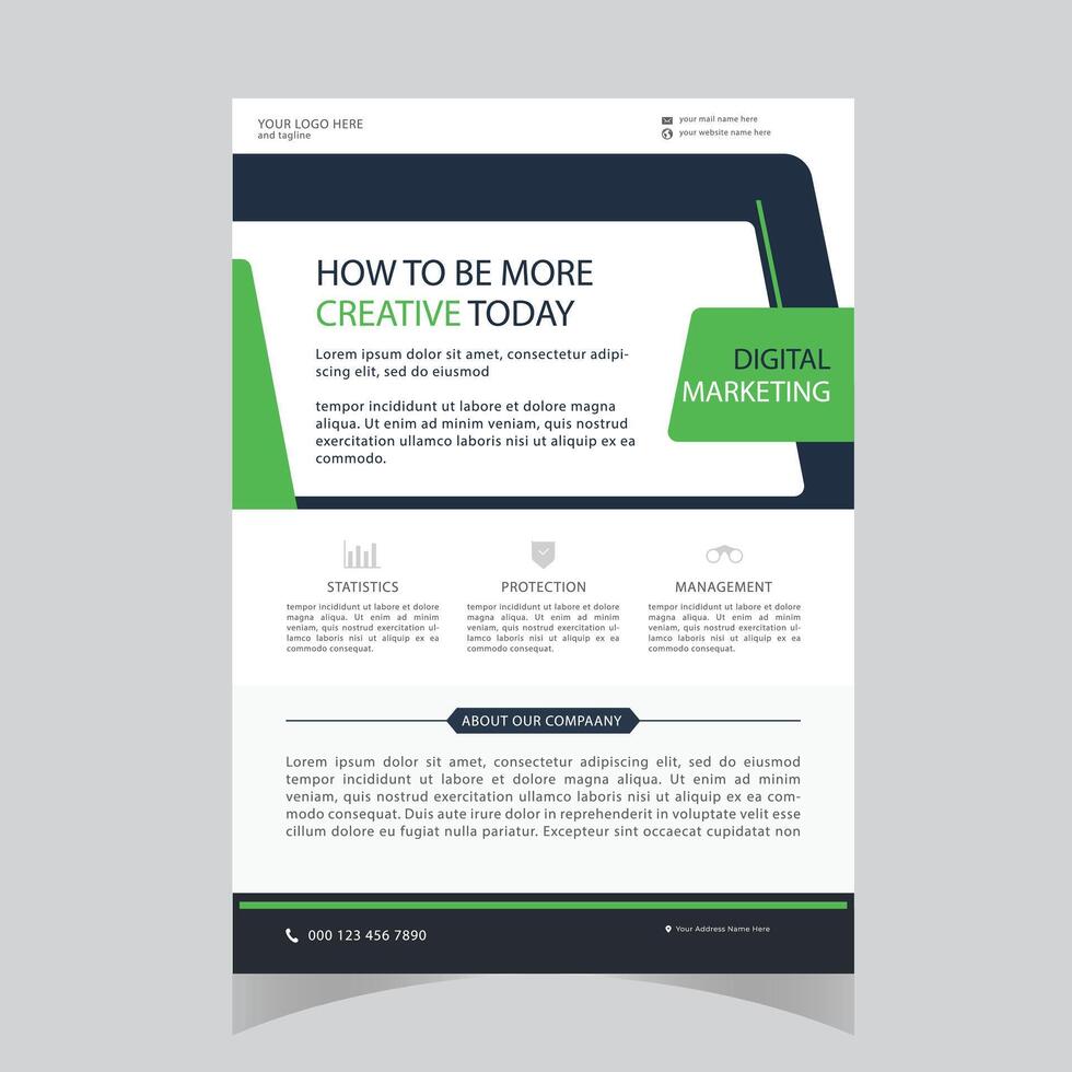 Brochure template flyer design vector background