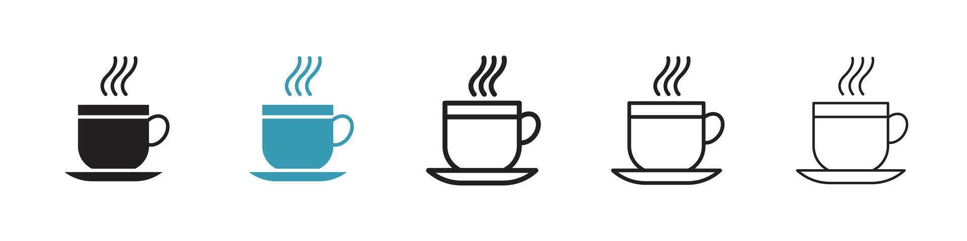 taza de cafe icono vector