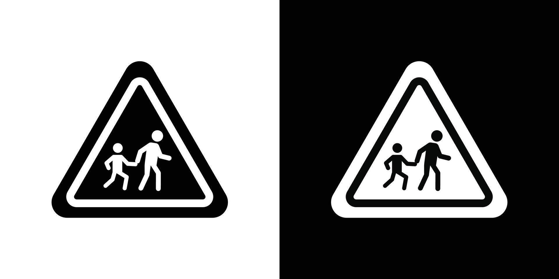 School crossing sign vector