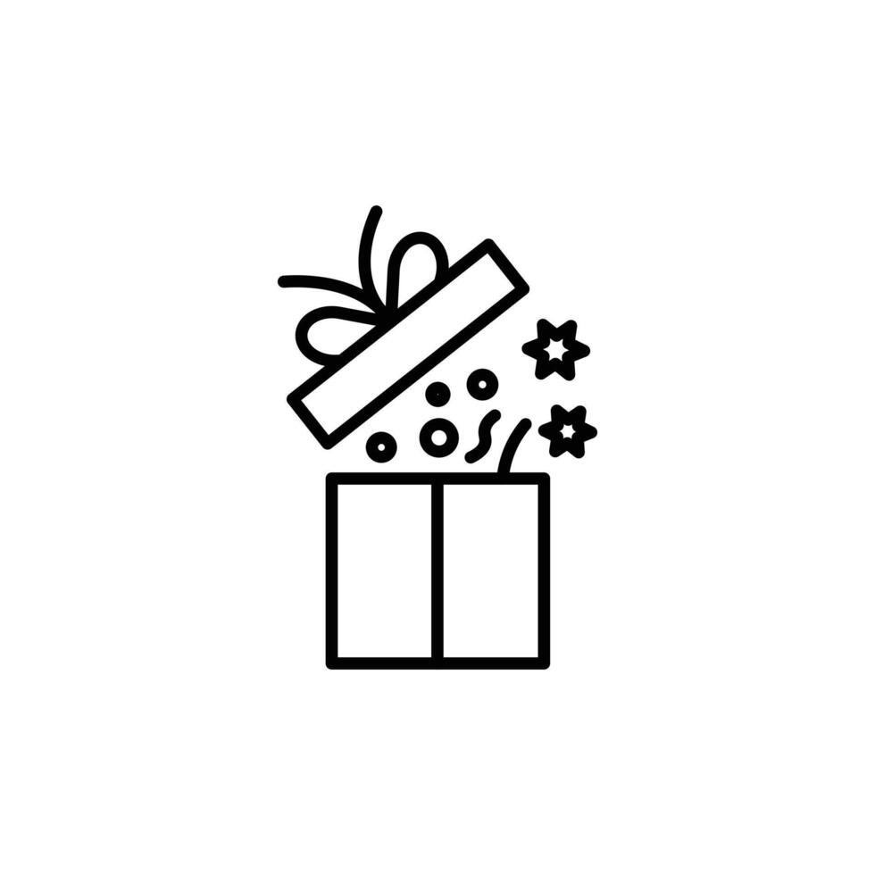 Open gift box icon vector