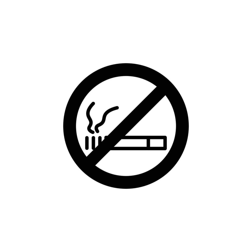 No de fumar cigarrillo firmar vector