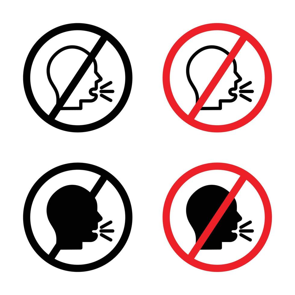 No talking sign vector