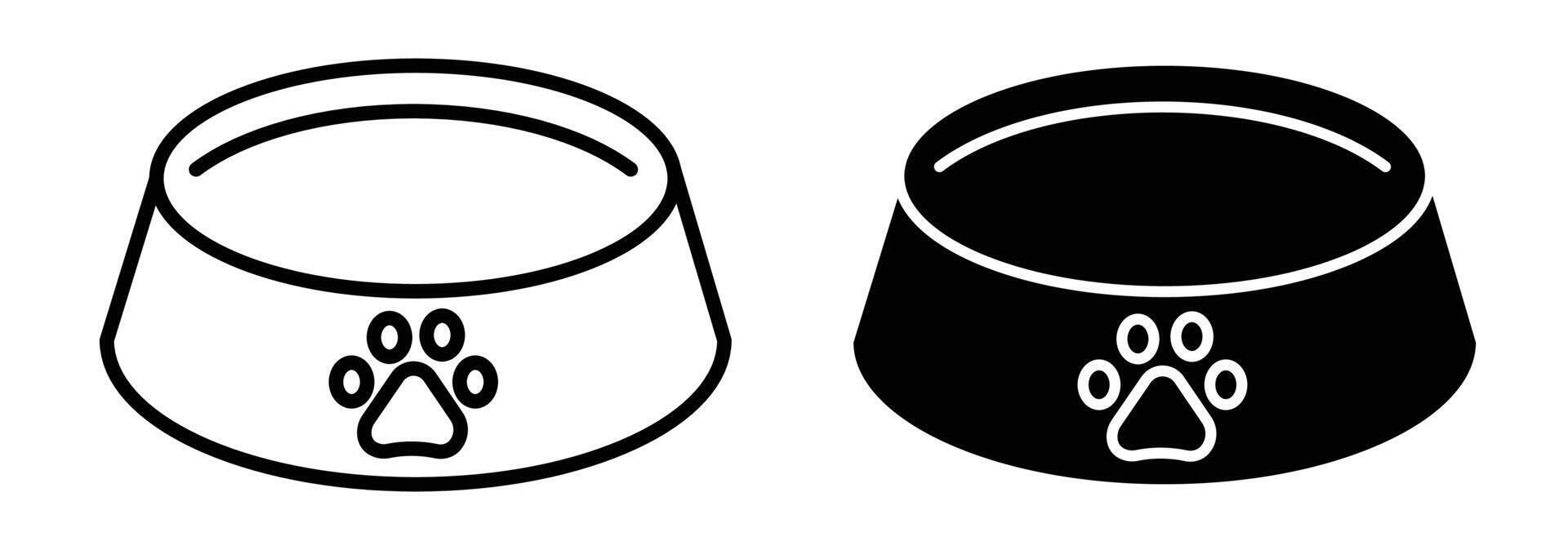 Pets bowl icon vector