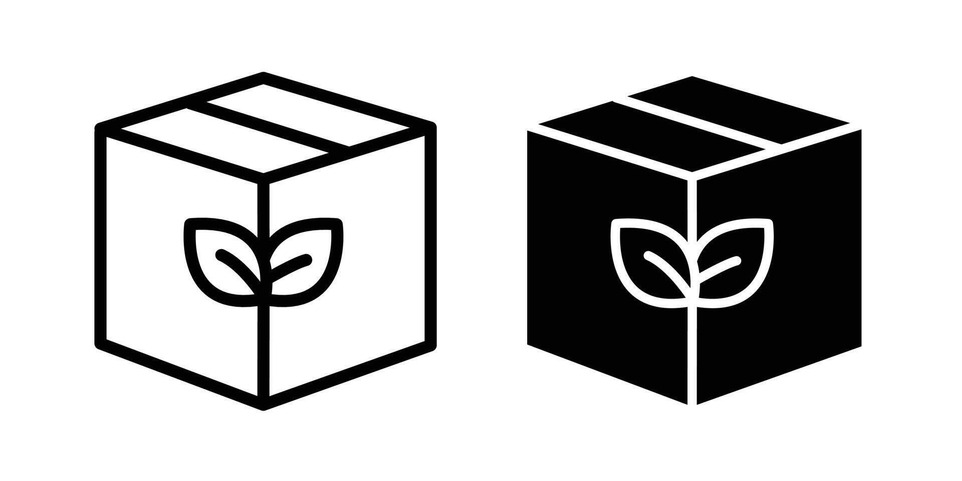 Eco packaging icon vector