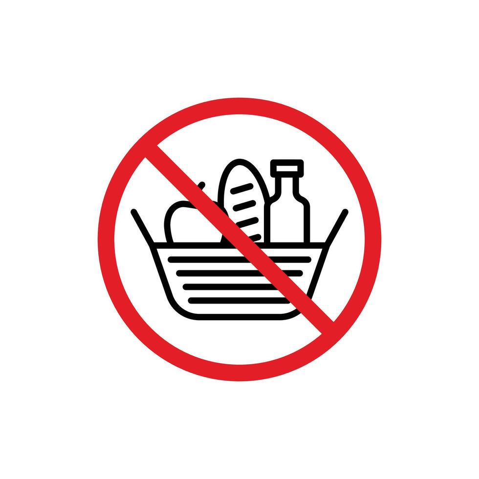 Picnics are prohibited sign vector