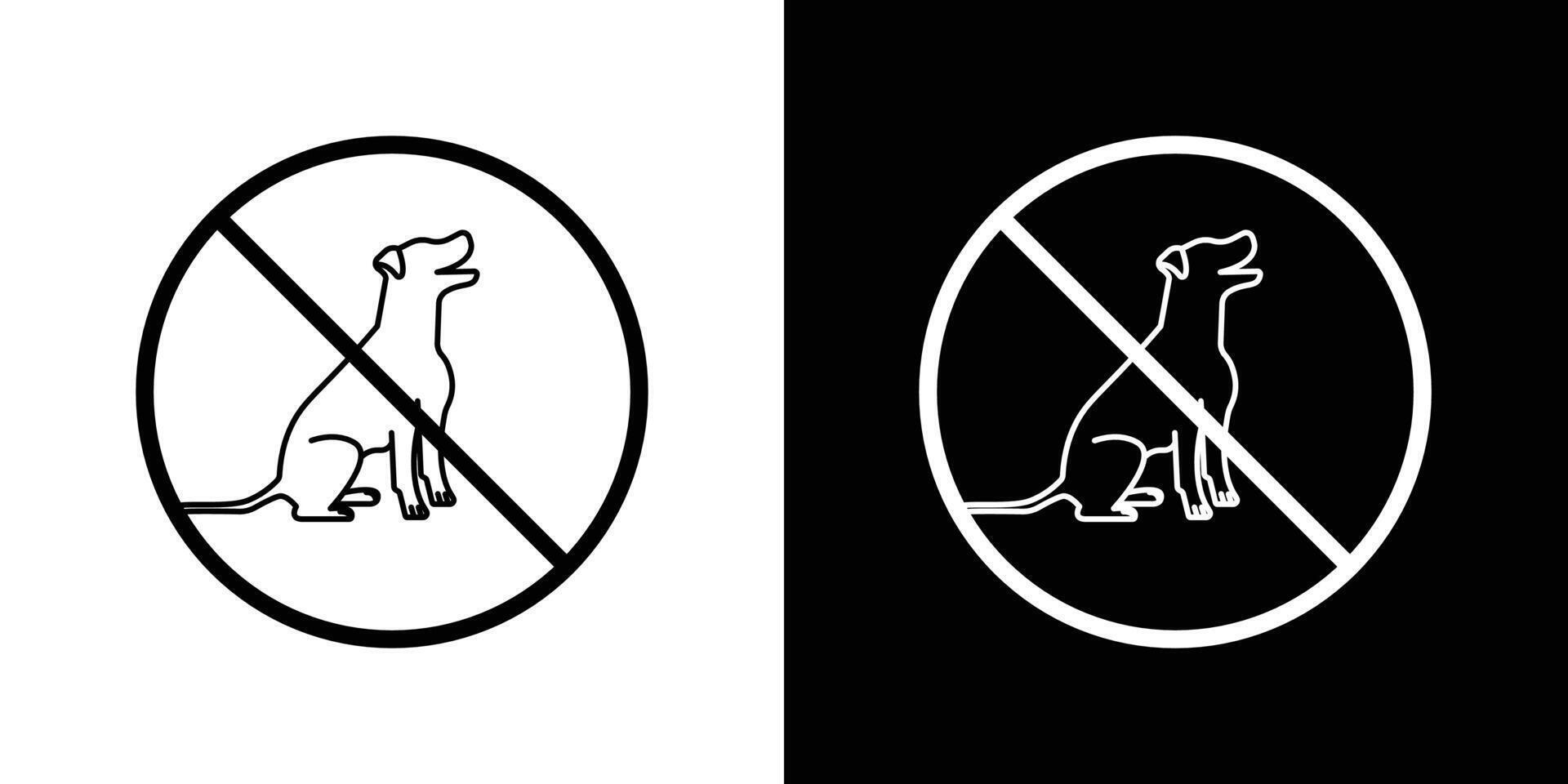 No dogs allowed sign vector