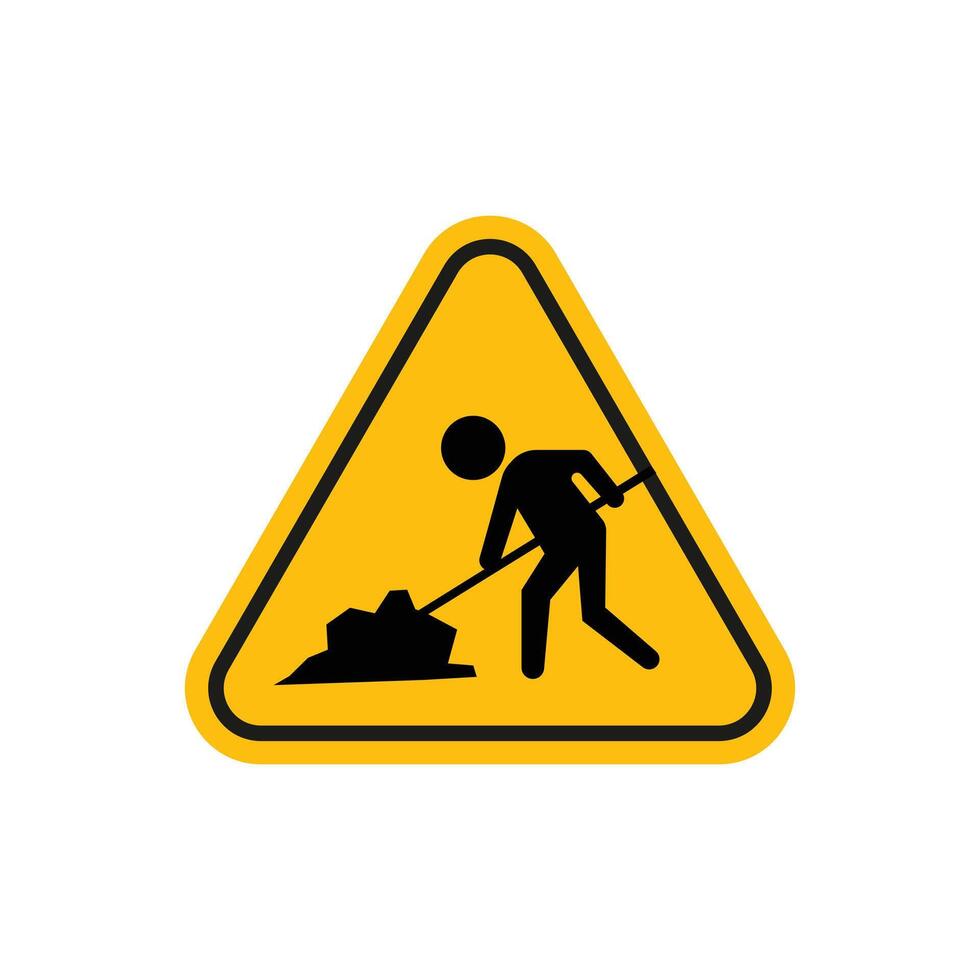 Under construction sign vector