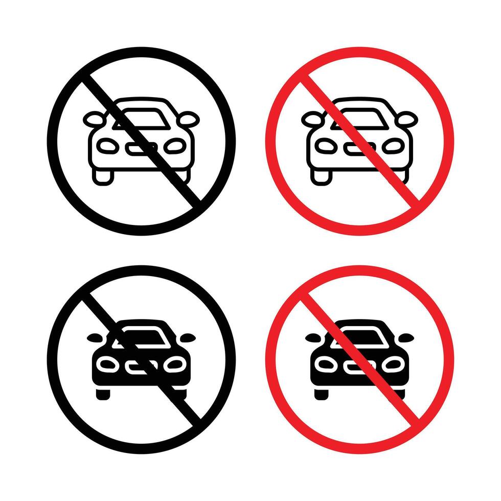 No carros firmar vector