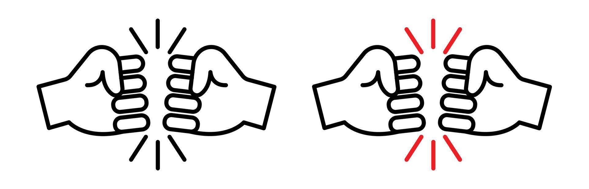 Fist bump icon vector