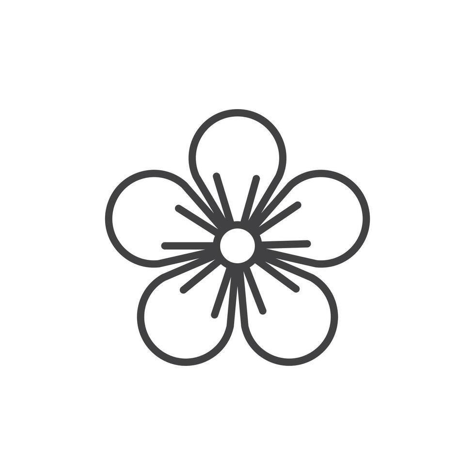 linaza flor icono vector