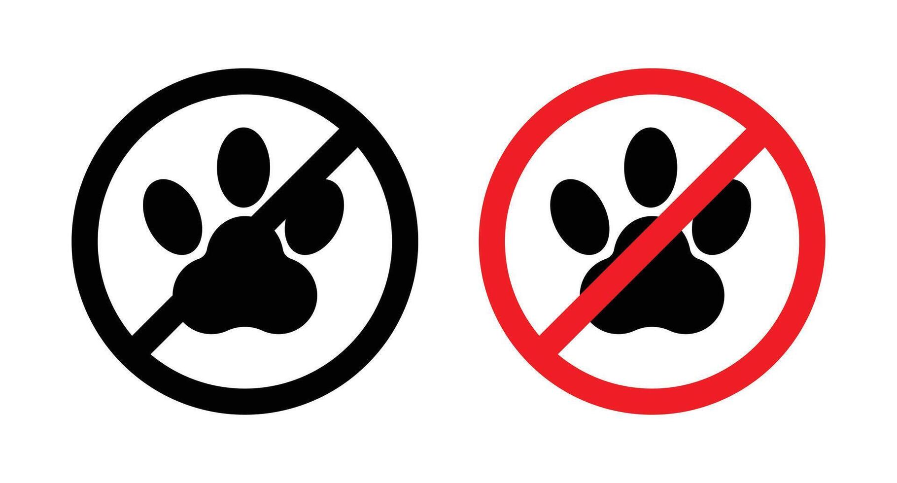 prohibido perro mascota firmar vector