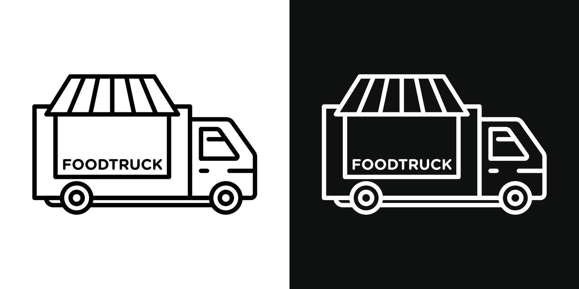 Food truck icon vector