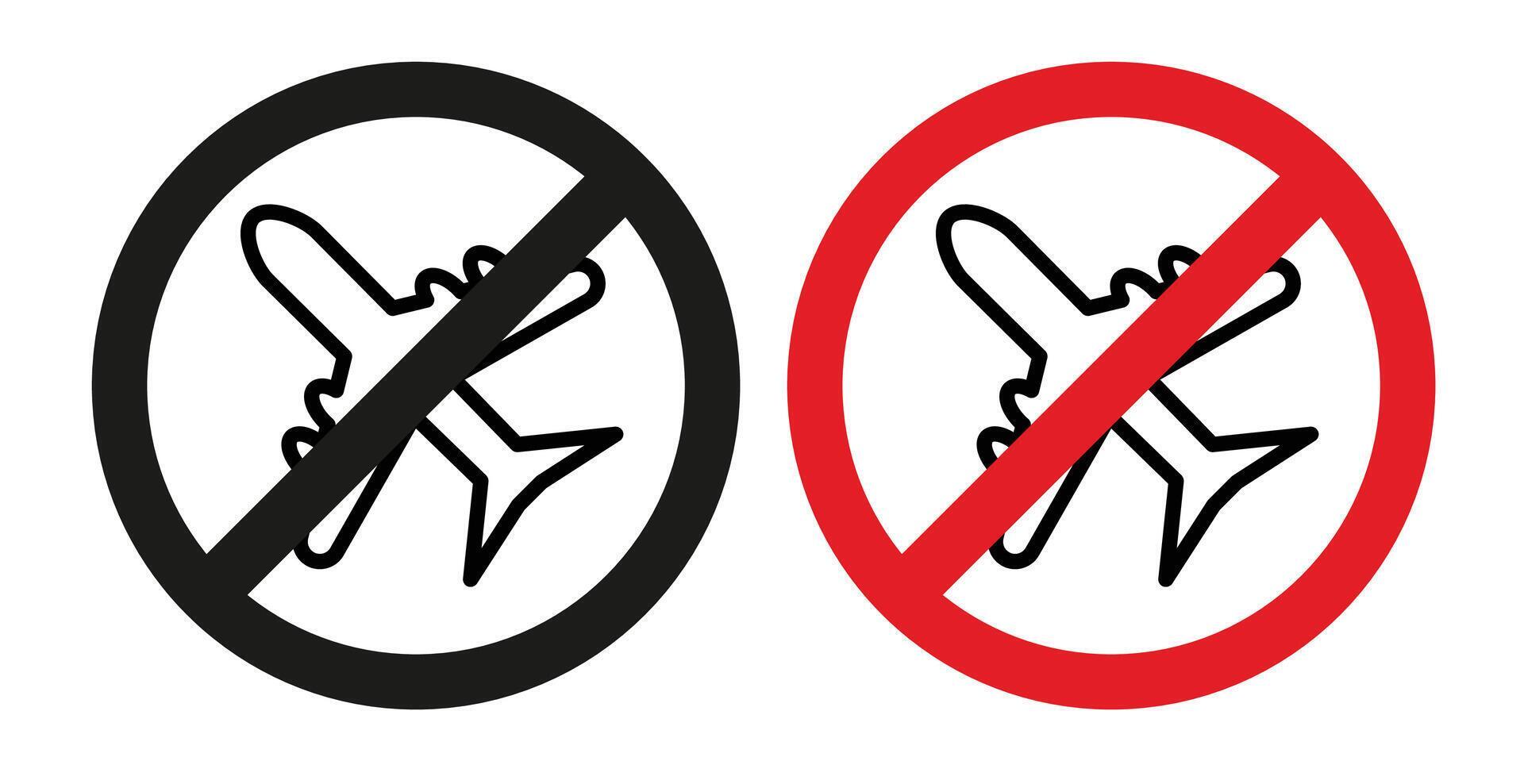No plane sign 42122765 Vector Art at Vecteezy